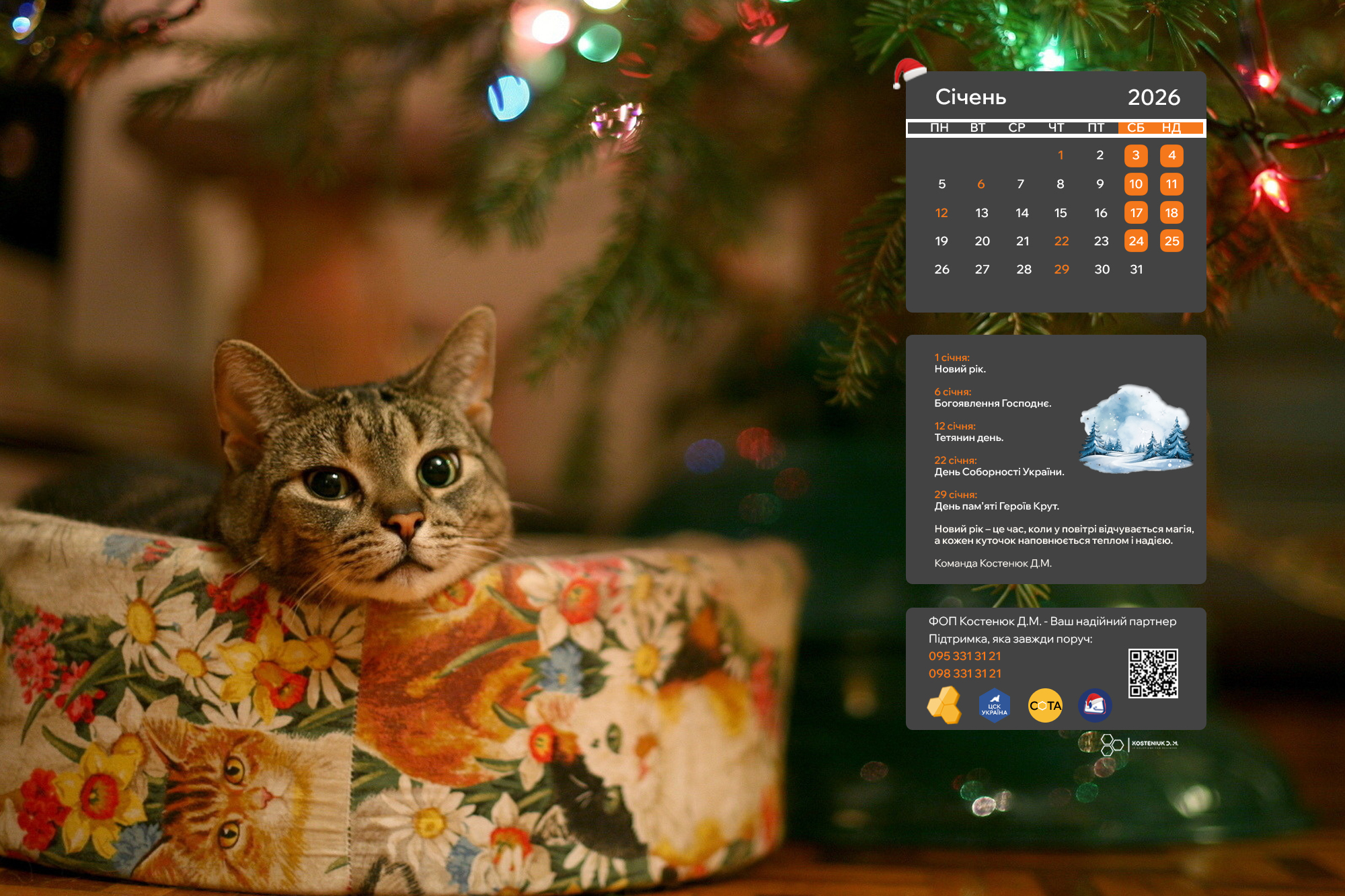 Починаємо 2026 красиво: шпалери для робочого столу!