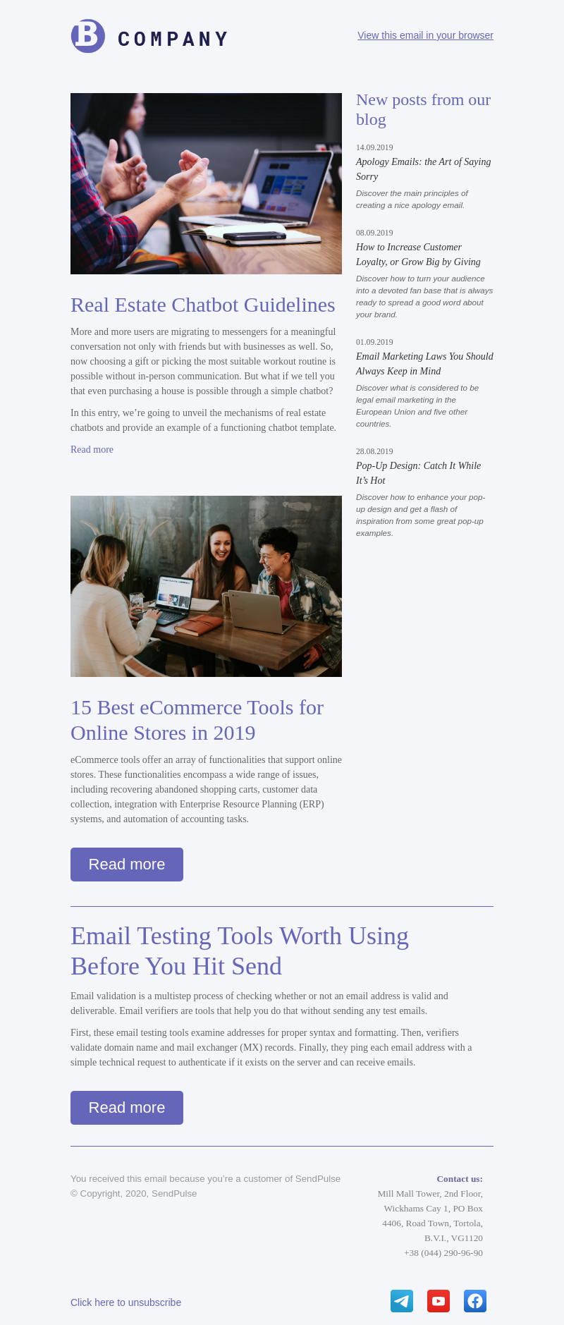 Education free email template