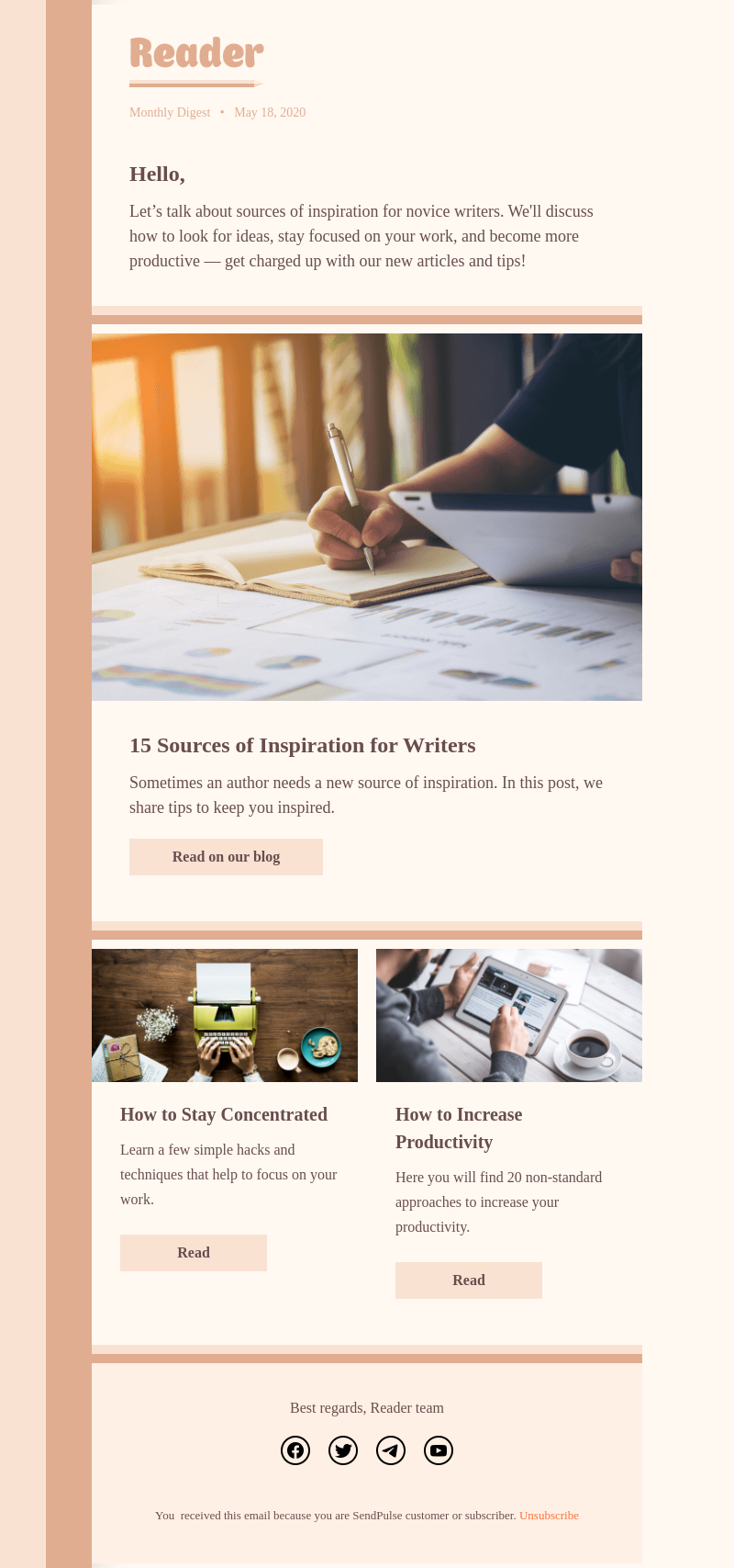 Other free email template