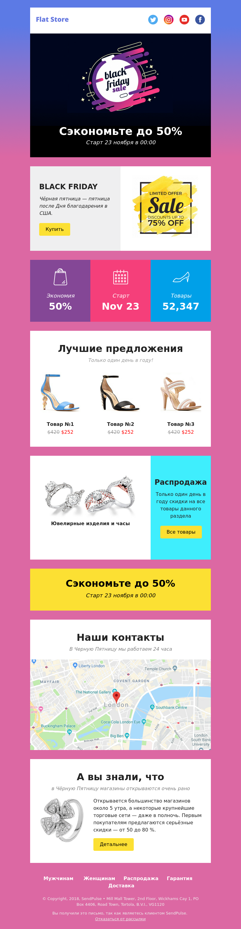 Ecommerce бесплатный email-шаблон