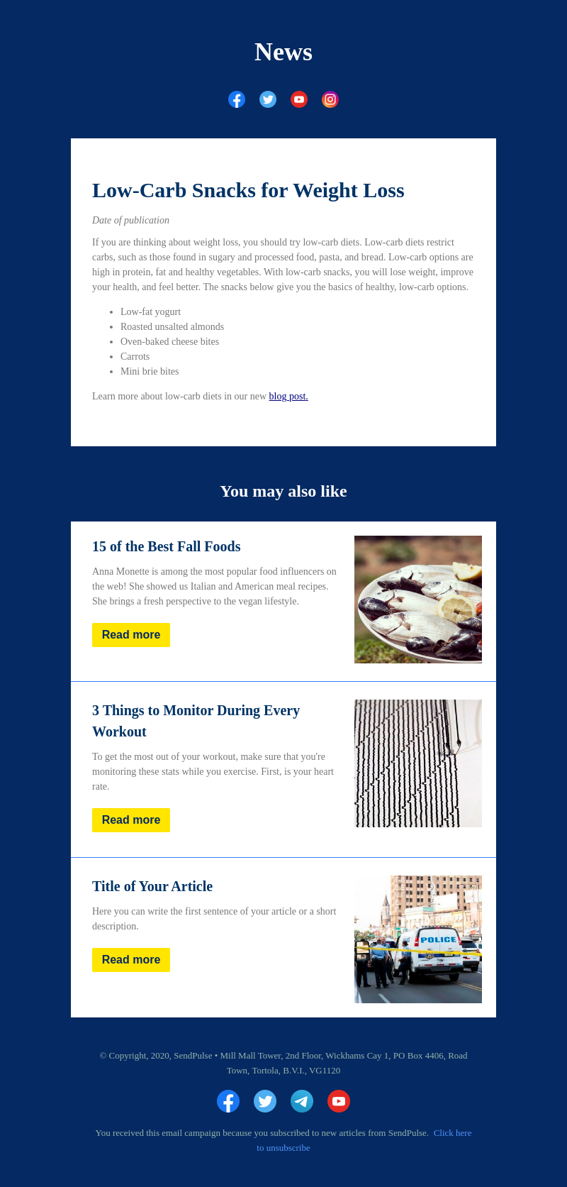 Other free email template