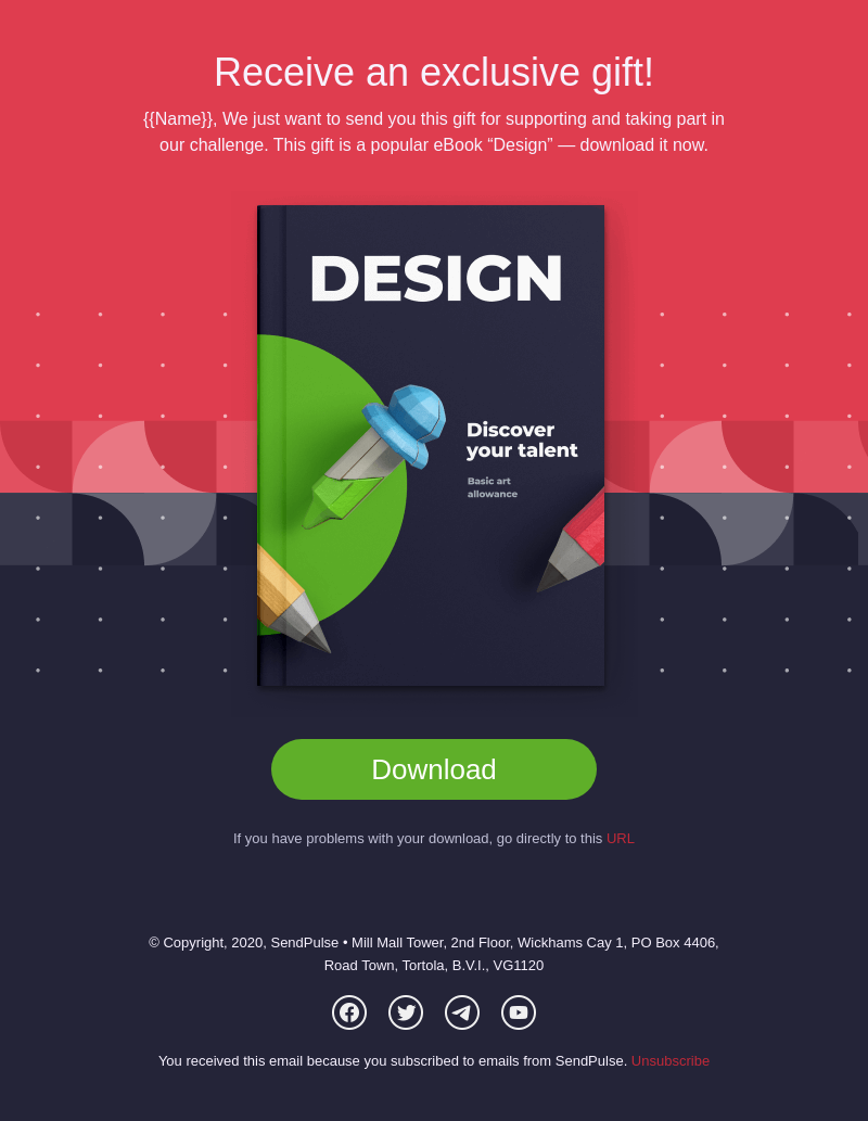 Business free email template