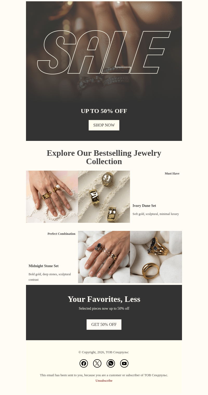 Ecommerce free email template